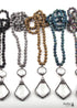 Boho Necklace, RH Antique Brass Lava Stone Glass